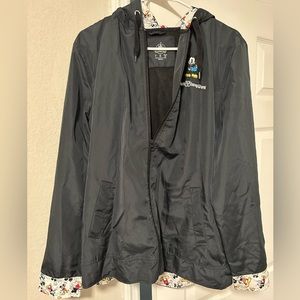 Walt Disney World Mickey Mouse Black Windbreaker Jacket Size Large